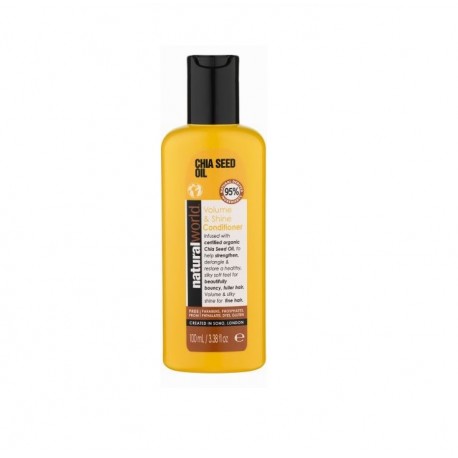 NATURAL WORLD CHIA SEED OIL VOLUME & SHINE  CONDITIONER 100 ML