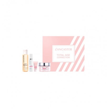 LANCASTER TOTAL AGE CORRECTION COMPLETE NIGHT CREAM 50 ML + CLEANS. 100 ML+ SERUM 10 ML + CONTORNO OJOS 3 ML SET REGALO