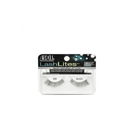 ARDELL PESTAÑAS LASHLITES 332 BLACK  CON ADHESIVO