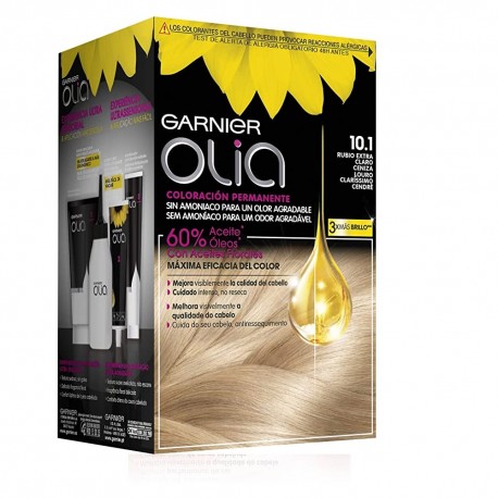 GARNIER OLIA COLORACIÓN PERMANENTE 10.1 RUBIO EXTRA CLARO CENIZA