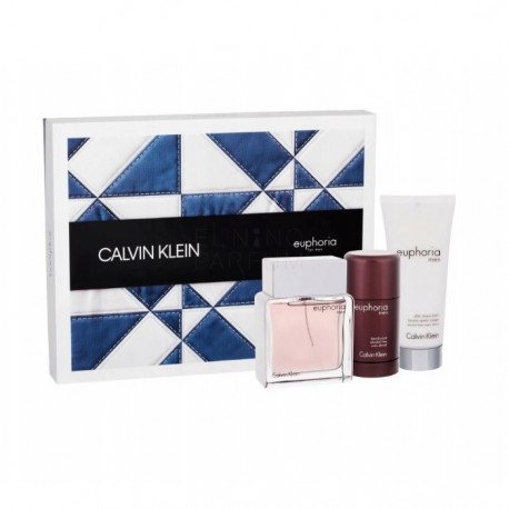 CK EUPHORIA MEN EDT 100 ML + DEO STICK 75 ML + A/SHAVE BALM 100 ML SET REGALO