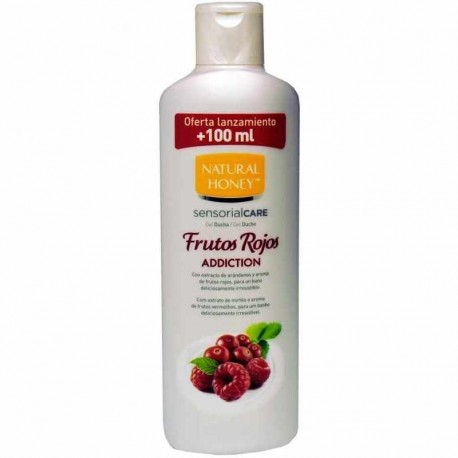 NATURAL HONEY GEL DE FRUTOS ROJOS ADDICTION 650 ML + 100 ML