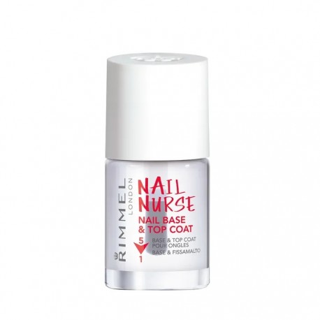 RIMMEL LONDON NAIL POLISH SALON NAIL NURSE BASE & TOP COAT 12ML