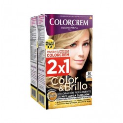 COLORCREM COLOR & BRILLO TINTE CAPILAR 90 RUBIO CLARISIMO x 2 UDS