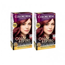 COLORCREM COLOR & BRILLO TINTE CAPILAR 6.66 CHOCOLATE ROJO INTENSO x 2 UDS