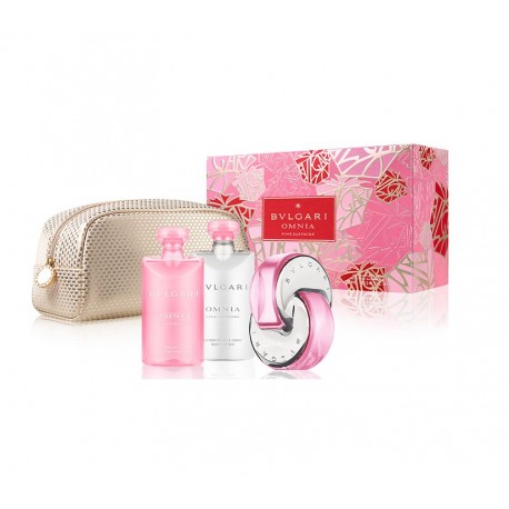 Comprar perfumes online set BVLGARI OMNIA PINK SAPPHIRE EDT 65 ML + b/ LOTION 75 ML + SHOWER GEL 75 ML + NECESER SET REGALO