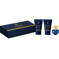 comprar perfumes online VERSACE DYLAN BLUE FEMME EDP 5 ML + S/G 25 ML + B/L 25ML SET REGALO mujer