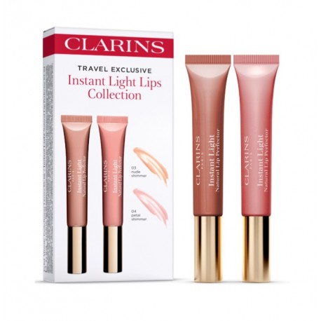 CLARINS INSTANT LIGHT LIP PERFECTOR COLLECTION DUO TRAVEL EXCLUSIVE