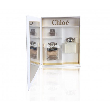 Comprar perfumes online set CHLOE EDT 75 ML + BODY LOTION 100 ML + MINI 5 ML SET REGALO