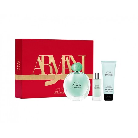 comprar perfumes online GIORGIO ARMANI ACQUA DI GIOIA EDP 100ML + EDP 15 + BODY LOTION 75 ML SET REGALO mujer