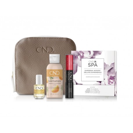 CND VINYLUX 2 EN 1 WILDFIRE + LOTION 59 ML + SOLAR OIL 3.7 ML + SPA EXPERICENCIA DELUXE + NECESER SET REGALO