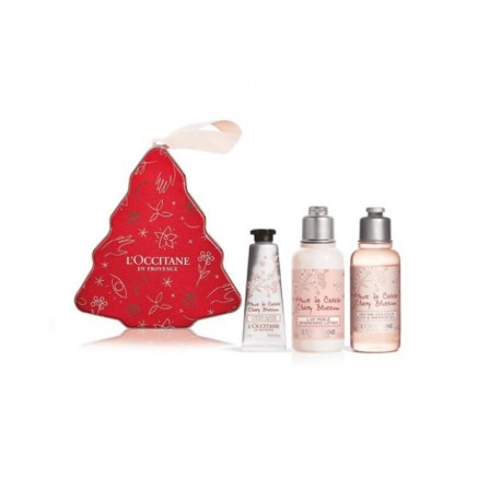 L'OCCITANE EN PROVENCE CHERRY BLOSSOM GEL 35 ML + LECHE CORPORAL 35 ML + CREMA DE MANOS 10 ML SET REGALO