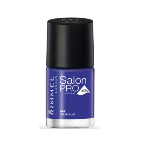 RIMMEL LONDON NAIL POLISH SALON PRO BARMY BLUE 447 12ML