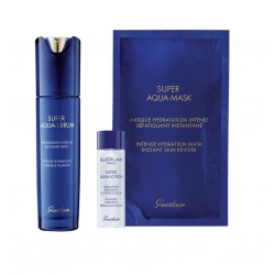 GUERLAIN SUPER AQUA SERUM RELLENADOR DE ARRUGAS 50 ML + LOTION 15 ML + MASK SET REGALO