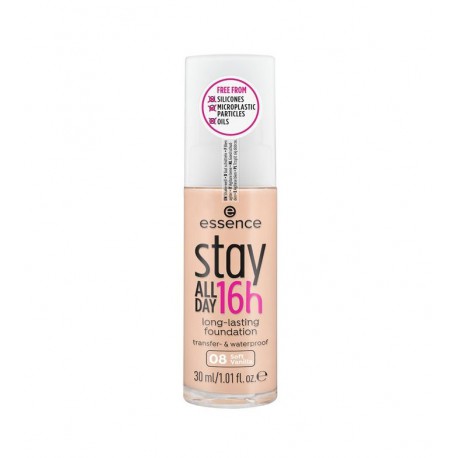 ESSENCE BASE DE MAQUILLAJE DE LARGA DURACIÓN STAY ALL DAY 16H 08 SOFT VAINILLA