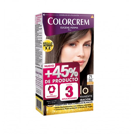 COLORCREM COLOR & BRILLO TINTE CAPILAR +45% DE PRODUCTO 71 RUBIO CENIZA