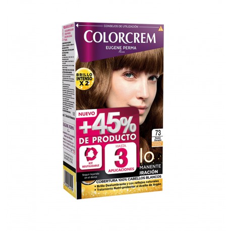 COLORCREM COLOR & BRILLO TINTE CAPILAR +45% DE PRODUCTO 73 RUBIO DORADO