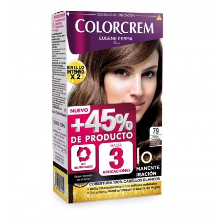 COLORCREM COLOR & BRILLO TINTE CAPILAR +45% DE PRODUCTO 79 RUBIO CARAMELO