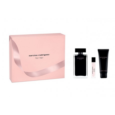 comprar perfumes online NARCISO RODRIGUEZ FOR HER EDT 100 ML + MINI 10 ML + BODY LOTION 75 ML SET REGALO mujer
