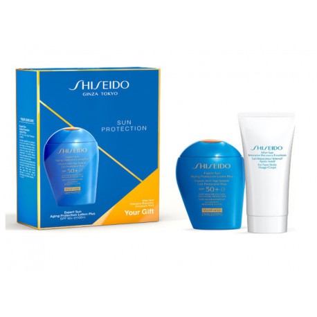 SHISEIDO EXPERT SUN AGING PROTECTION LOTION PLUS SPF50+ WETFORCE 100 ML + AFTER SUN 75 ML SET REGALO