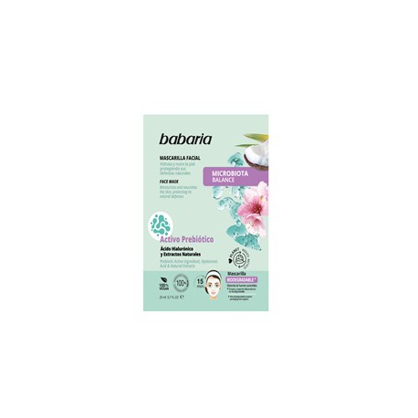 BABARIA MASCARILA FACIAL MICROBIOTA BALANCE 20 ML