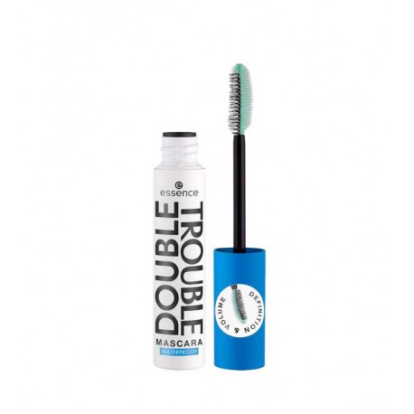 ESSENCE MÁSCARA DE PESTAÑAS VOLUMINIZADORA DOUBLE TROUBLE WATERPROOF 12 ML