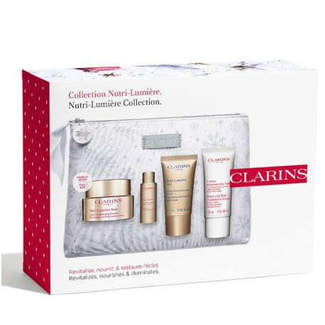 CLARINS NUTRI LUMIÉRE CREMA DÍA 50 ML + 3 PRODUCTOS + NECESER SET REGALO