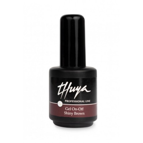 THUYA ESMALTE PERMANENTE GEL ON-OFF SHINY BROWN 14 ML