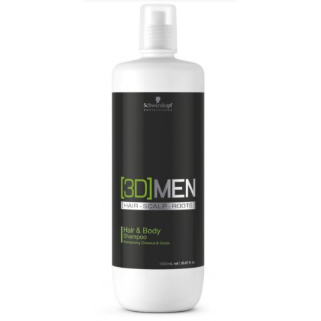 SCHWARZKOPF PROFESSIONAL 3DMEN CHAMPU CABELLO Y CUERPO 1000ML