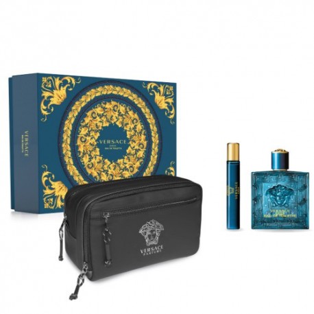 VERSACE EROS EDT 100 ML+ EDT 10 ML + NECESER SET REGALO