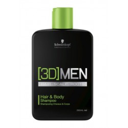 SCHWARZKOPF 3D MEN CHAMPÚ CABELLO Y CUERPO 250 ML