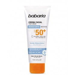 BABARIA CREMA FACIAL SOLAR HIALURONICO SPF50+ 75 ML