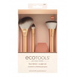 ECOTOOLS PRECIOUS METALS SET 5 BROCHAS + ESPONJA