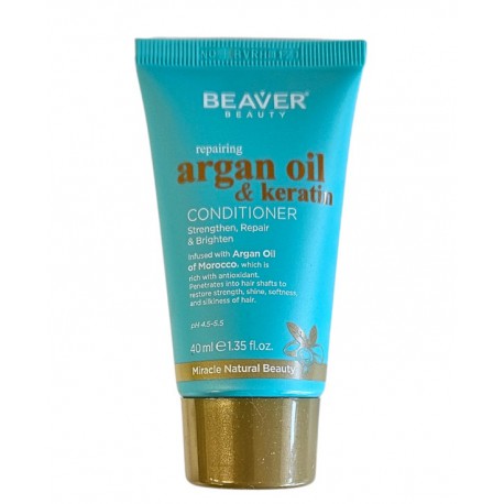 comprar acondicionador BEAVER ACONDICIONADOR REPARADOR CON ACEITE DE ARGAN Y QUERATINA 40 ML