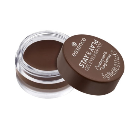 ESSENCE STAY & PLAY DELINEADOR DE OJOS EN GEL WP 02 BROWN