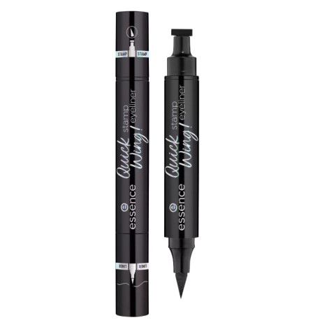 ESSENCE DELINEADOR DE OJOS + SELLO QUICK WING! 01 BLACK 3.50 ML