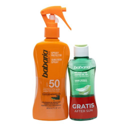 BABARIA SPRAY PROTECTOR SOLAR ALOE VERA SPF50 200ML + AFTER SUN ALOE 100ML