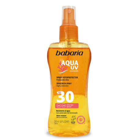 BABARIA SPRAY FOTOPROTECTOR AQUA UV SPF30 200 ML