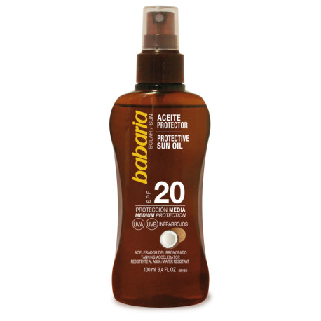 BABARIA ACEITE PROTECTOR SOLAR COCO SPF20 100ML