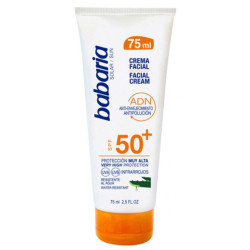 BABARIA CREMA PROTECTORA SOLAR FACIAL SPF 50+  ALOE VERA 75ML