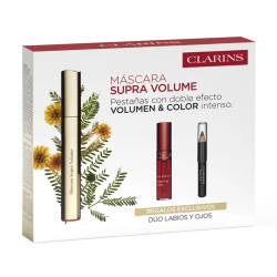CLARINS MASCARA PESTAÑAS SUPRA VOLUMEN 01 NEGRO 8 ML + 2 PIEZAS SET REGALO