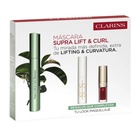 CLARINS MÁSCARA DE PESTAÑAS SUPRA LIFT & CURL 01 INTENSE BLACK 8 ML + 2 PRODUCTOS SET REGALO