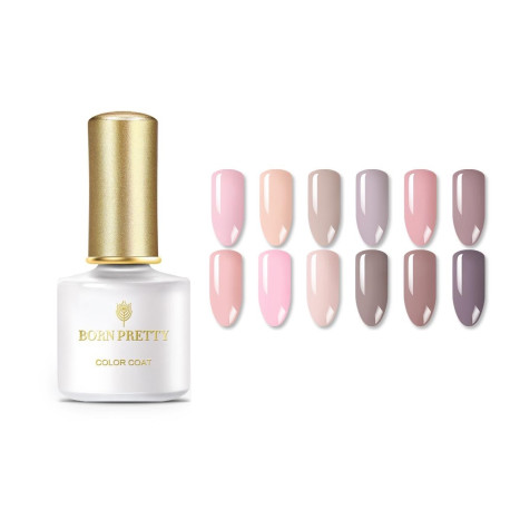 BORN PRETTY COLOR COAT ESMALTE SEMIPERMANENTE NUDE PINK GEL SERIES NP01 SOFT LOVE 6ML
