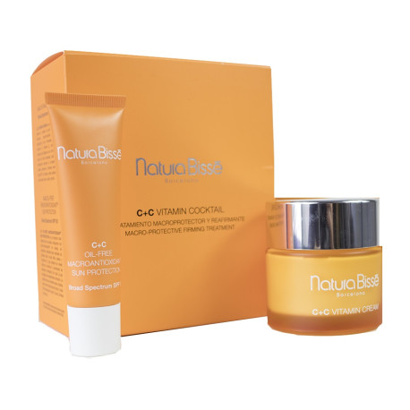 NATURA BISSE C+C VITAMIN CREAM SPF 10 75 ML + C+C OIL FREE MACROANTIOXIDANT SUN PROTECTIONS SPF 30 30 ML SET REGALO