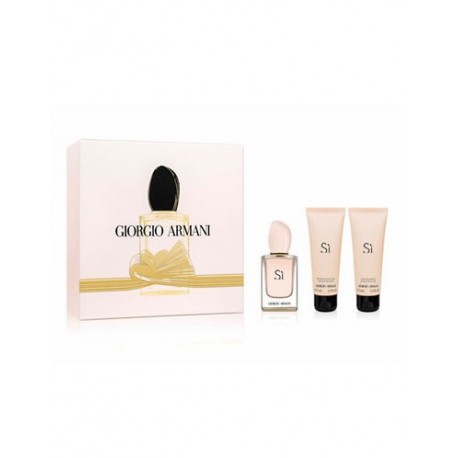 GIORGIO ARMANI SI EDT 50 ML + S/GEL 75 ML + B/L 75 ML SET REGALO