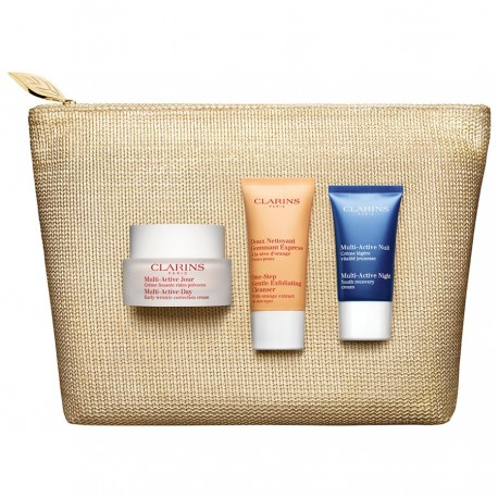 CLARINS MULTI-ACTIVE JOUR CREAM 50 ML + EXFOLIATING 30 ML + NIGHT CREAM 15 ML SET