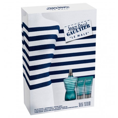 comprar perfumes online hombre JEAN PAUL GAULTIER JPG LE MALE EDT 75 ML + GEL 50 ML + A/S BALM 50 ML SET REGALO