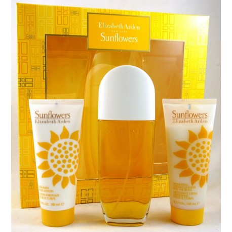 comprar perfumes online ELIZABETH ARDEN SUNFLOWERS EDT 100 ML + B/L 100 ML + CREAM CLEANSER 100 ML SET mujer