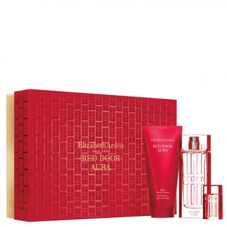 ELIZABETH ARDEN RED DOOR AURA EDT 100 ML + B/L 100 ML + MINI SET REGALO