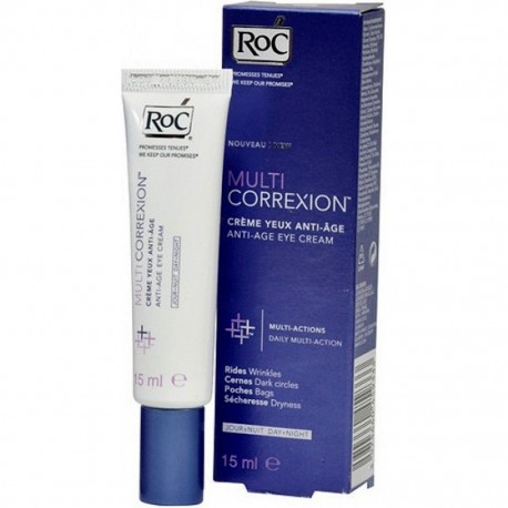 ROC MULTICORREXION CREMA ANTIEDAD MULTIACCION 5 EN 1 OJOS 15 ML